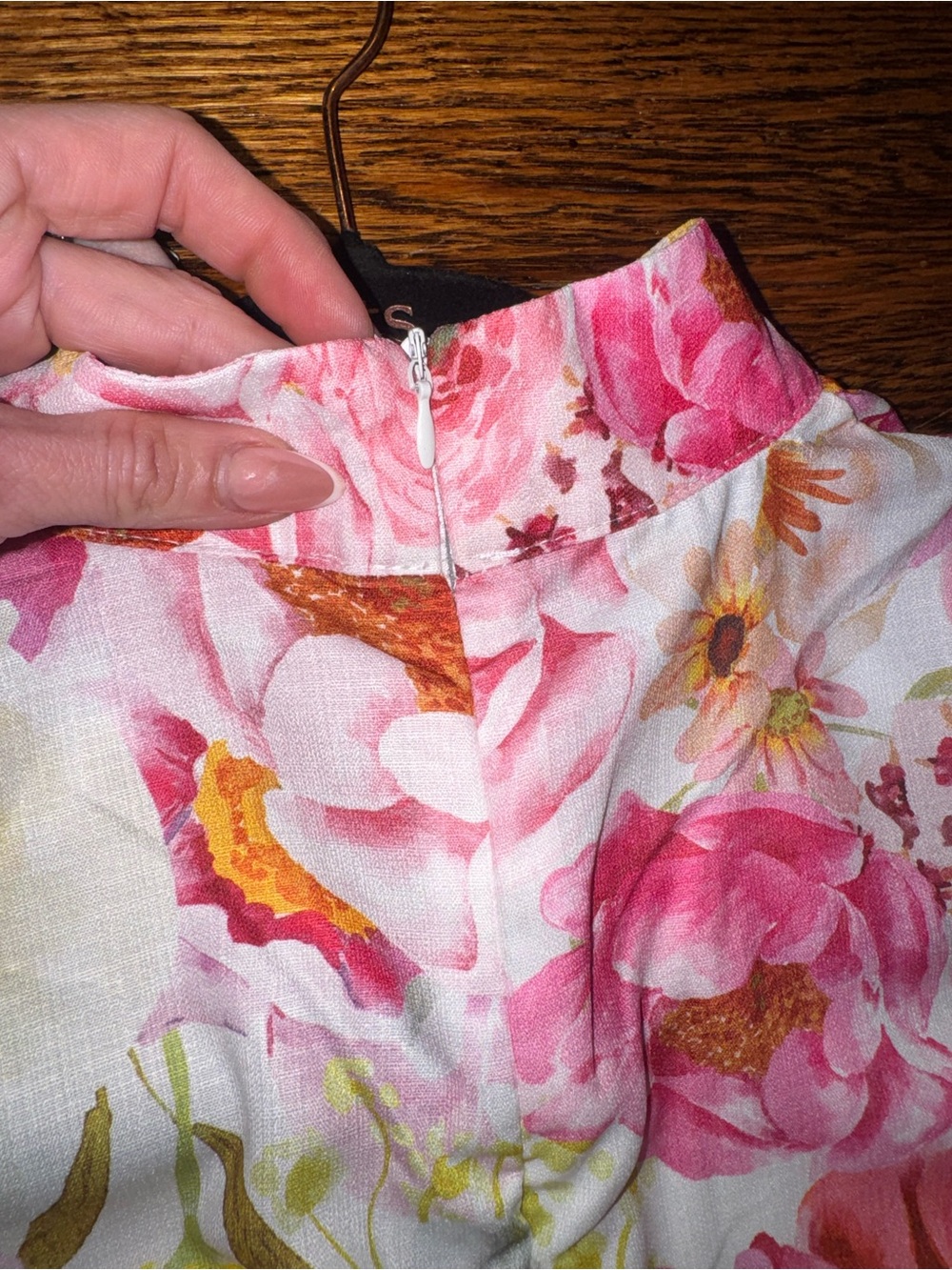 Belted Floral High Neck Dress - Picture 5 of 5
